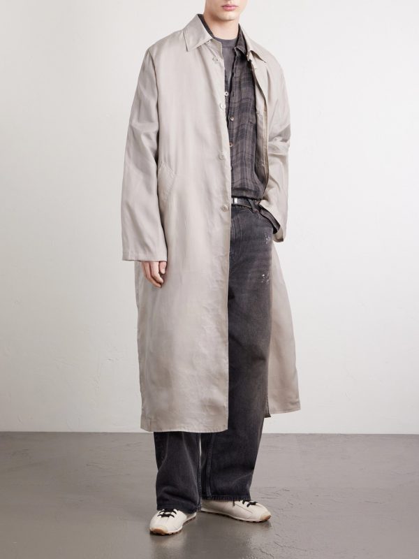 Cloak Waxed-Twill Trench Coat - OU Cloak Waxed-Twill Trench Coat - OU