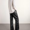Carlson Straight-Leg Leather Trousers - BK Carlson Straight-Leg Leather Trousers - BK
