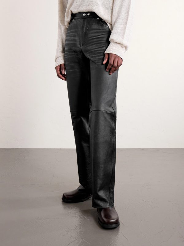 Carlson Straight-Leg Leather Trousers - FR Carlson Straight-Leg Leather Trousers - FR