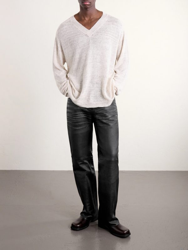 Carlson Straight-Leg Leather Trousers - OU Carlson Straight-Leg Leather Trousers - OU
