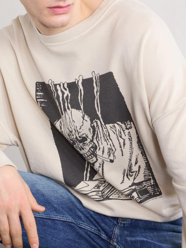 Slack Printed Cotton-Blend Jersey Sweatshirt - CU Slack Printed Cotton-Blend Jersey Sweatshirt - CU