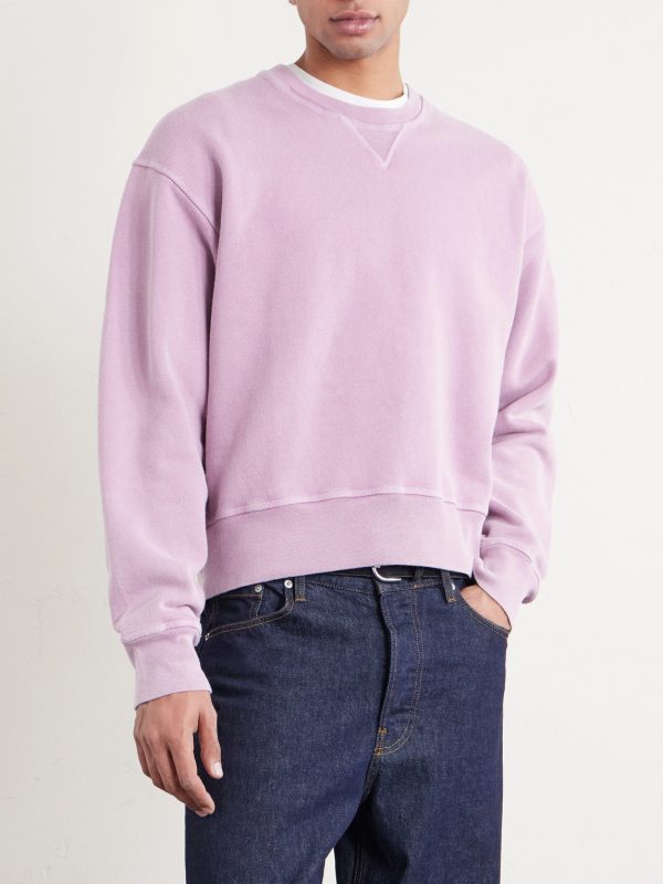 Base Cropped Cotton-Jersey Sweatshirt - FR