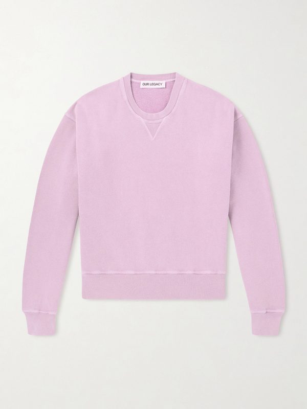 Base Cropped Cotton-Jersey Sweatshirt