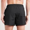 Boxer Trunk Straight-Leg Mid-Length Seersucker Swim Shorts - BK