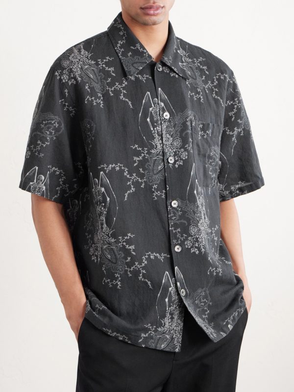 Every Printed Cotton and Linen-Blend Shirt - FR