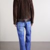 Drift Leather-Trimmed Suede Jacket - BK Drift Leather-Trimmed Suede Jacket - BK