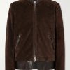 Drift Leather-Trimmed Suede Jacket Drift Leather-Trimmed Suede Jacket