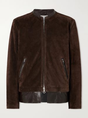Drift Leather-Trimmed Suede Jacket Drift Leather-Trimmed Suede Jacket