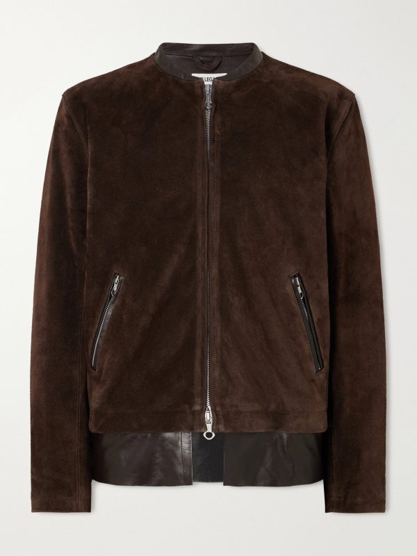Drift Leather-Trimmed Suede Jacket Drift Leather-Trimmed Suede Jacket