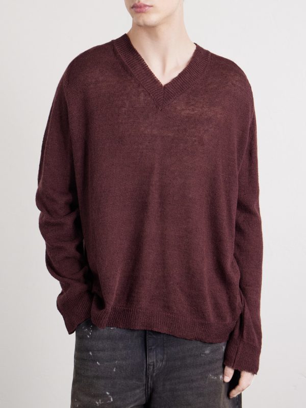 Rue Linen and Cotton-Blend Sweater - FR Rue Linen and Cotton-Blend Sweater - FR