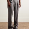 Wide-Leg Pleated Virgin Wool-Flannel Suit Trousers - FR Wide-Leg Pleated Virgin Wool-Flannel Suit Trousers - FR
