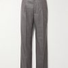 Wide-Leg Pleated Virgin Wool-Flannel Suit Trousers Wide-Leg Pleated Virgin Wool-Flannel Suit Trousers