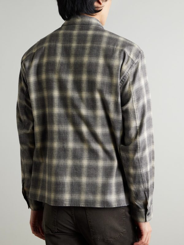 Checked Brushed-Cotton Shirt - BK