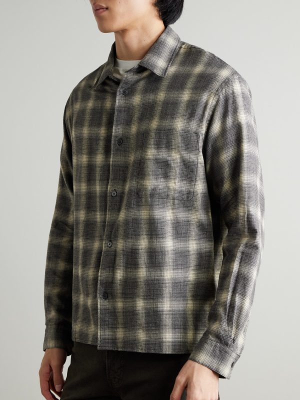 Checked Brushed-Cotton Shirt - FR