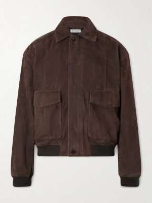 Retro Suede Bomber Jacket Retro Suede Bomber Jacket
