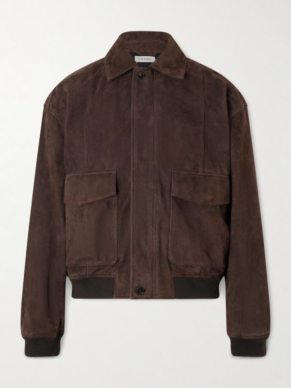 Retro Suede Bomber Jacket Retro Suede Bomber Jacket