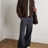 Retro Suede Bomber Jacket - OU Retro Suede Bomber Jacket - OU
