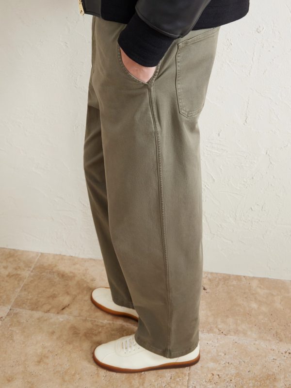 Straight-Leg Cotton-Blend Twill Chinos - E1 Straight-Leg Cotton-Blend Twill Chinos - E1