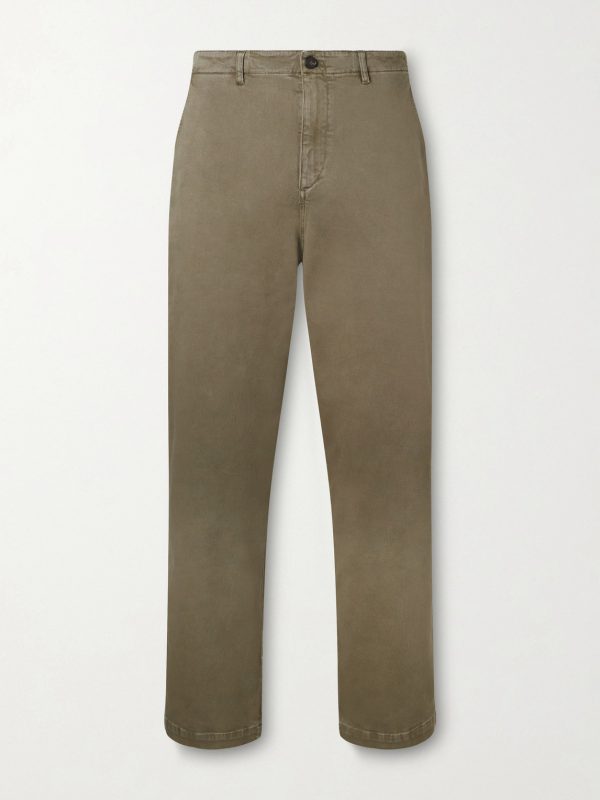 Straight-Leg Cotton-Blend Twill Chinos Straight-Leg Cotton-Blend Twill Chinos