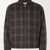Padded Checked Virgin Wool-Tweed Blouson Jacket