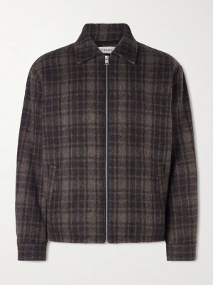 Padded Checked Virgin Wool-Tweed Blouson Jacket Padded Checked Virgin Wool-Tweed Blouson Jacket