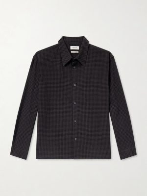 Checked Cotton and Wool-Blend Shirt Checked Cotton and Wool-Blend Shirt