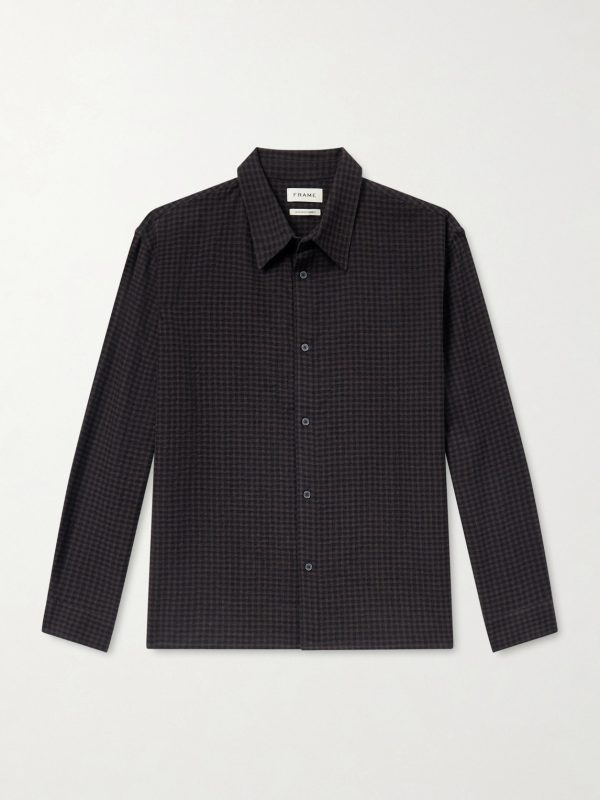 Checked Cotton and Wool-Blend Shirt Checked Cotton and Wool-Blend Shirt