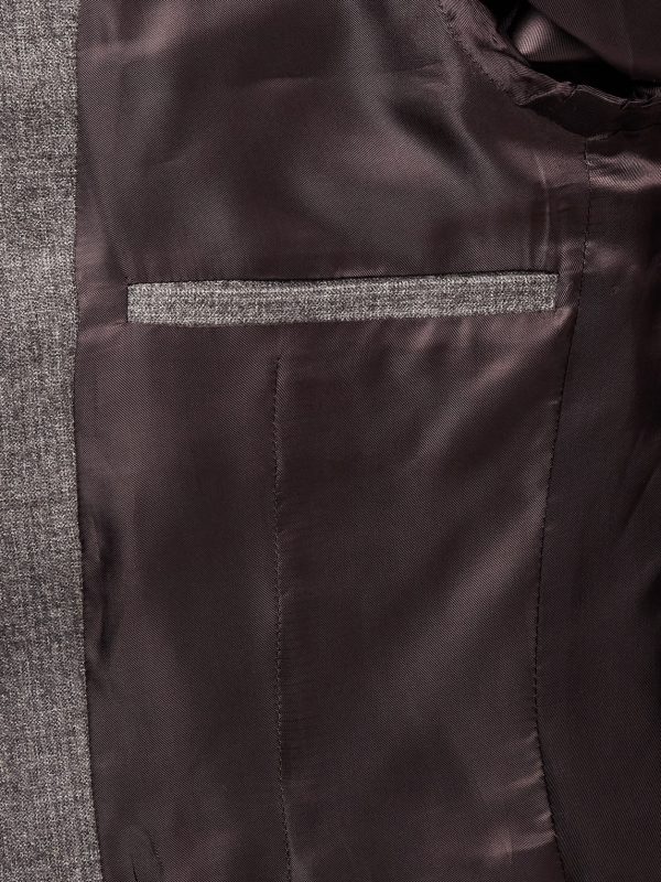 Double-Breasted Virgin Wool-Flannel Suit Jacket - E1