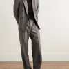 Double-Breasted Virgin Wool-Flannel Suit Jacket - OU