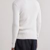 Ribbed Knit Silk Sweater - BK