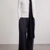 Ribbed Knit Silk Sweater - OU