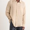 Above Checked Linen-Gauze Shirt - FR Above Checked Linen-Gauze Shirt - FR
