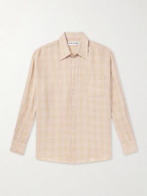 Above Checked Linen-Gauze Shirt Above Checked Linen-Gauze Shirt