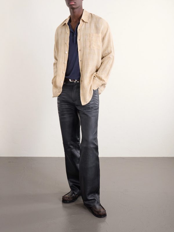 Above Checked Linen-Gauze Shirt - OU Above Checked Linen-Gauze Shirt - OU