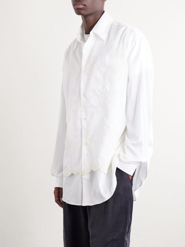 Vast Layered Embroidered Cotton-Poplin Shirt - FR Vast Layered Embroidered Cotton-Poplin Shirt - FR