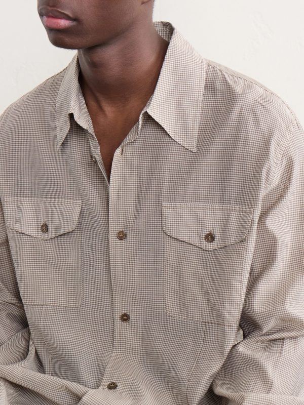 Plough Checked Cotton and Silk-Blend Shirt - CU
