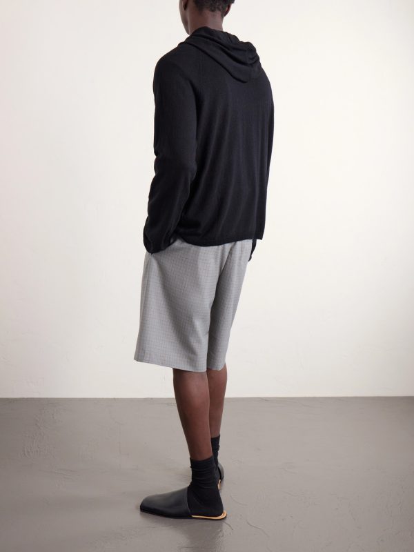 Knitted Silk Hoodie - BK