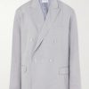 Halt Double-Breasted Lyocell Blazer