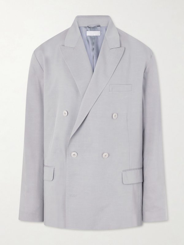 Halt Double-Breasted Lyocell Blazer