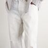 Third Cut Straight-Leg Distressed Printed Jeans - CU Third Cut Straight-Leg Distressed Printed Jeans - CU