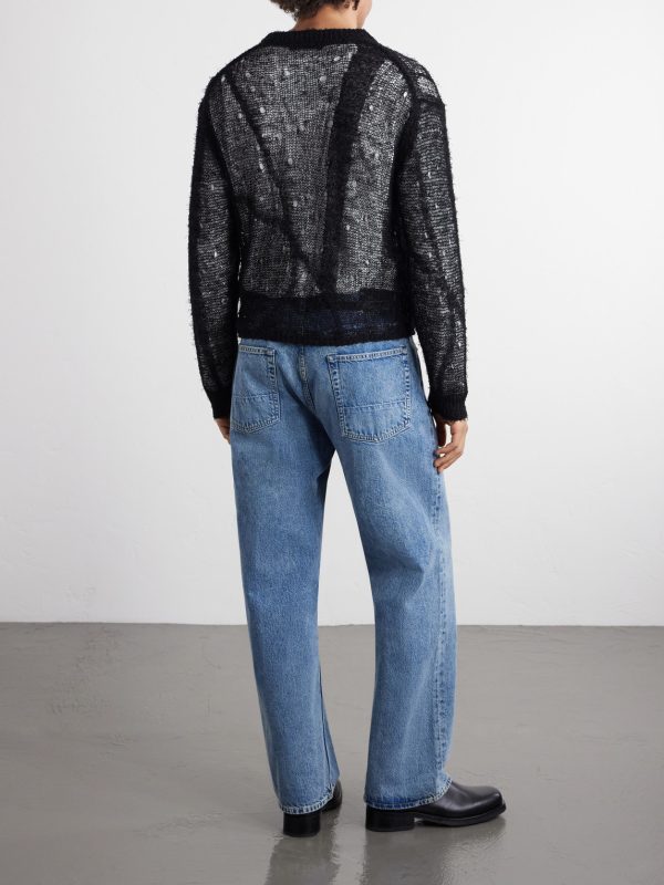 Academy Open-Knit Linen-Blend Cardigan - BK Academy Open-Knit Linen-Blend Cardigan - BK
