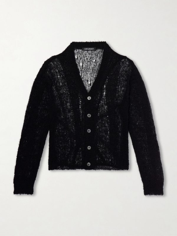 Academy Open-Knit Linen-Blend Cardigan Academy Open-Knit Linen-Blend Cardigan