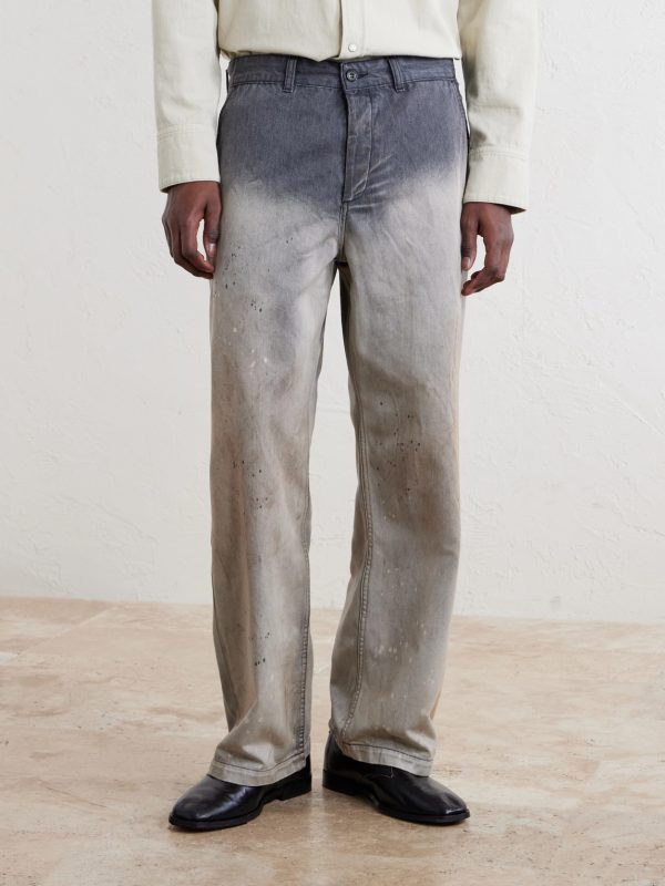 Rig Wide-Leg Paint-Splattered Jeans - FR