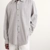 Above Striped Cotton and Linen-Blend Shirt - FR Above Striped Cotton and Linen-Blend Shirt - FR