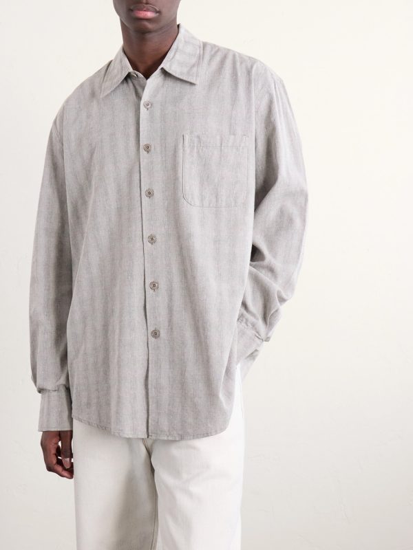 Above Striped Cotton and Linen-Blend Shirt - FR Above Striped Cotton and Linen-Blend Shirt - FR