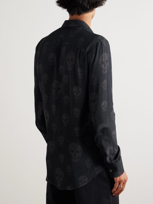 Printed Satin Shirt - BK Printed Satin Shirt - BK
