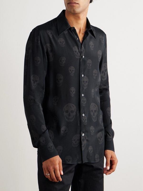 Printed Satin Shirt - FR Printed Satin Shirt - FR