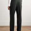 Prince of Wales Check Straight-Leg Wool Trousers - BK Prince of Wales Check Straight-Leg Wool Trousers - BK