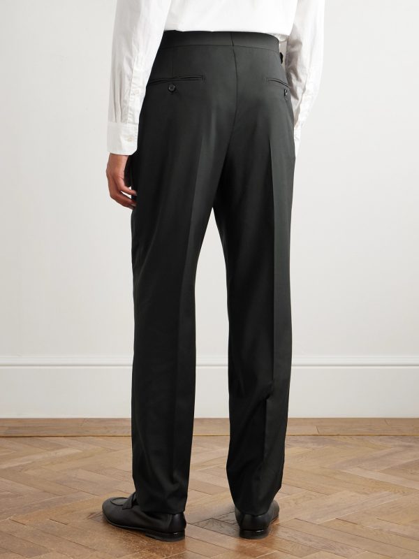 Prince of Wales Check Straight-Leg Wool Trousers - BK Prince of Wales Check Straight-Leg Wool Trousers - BK
