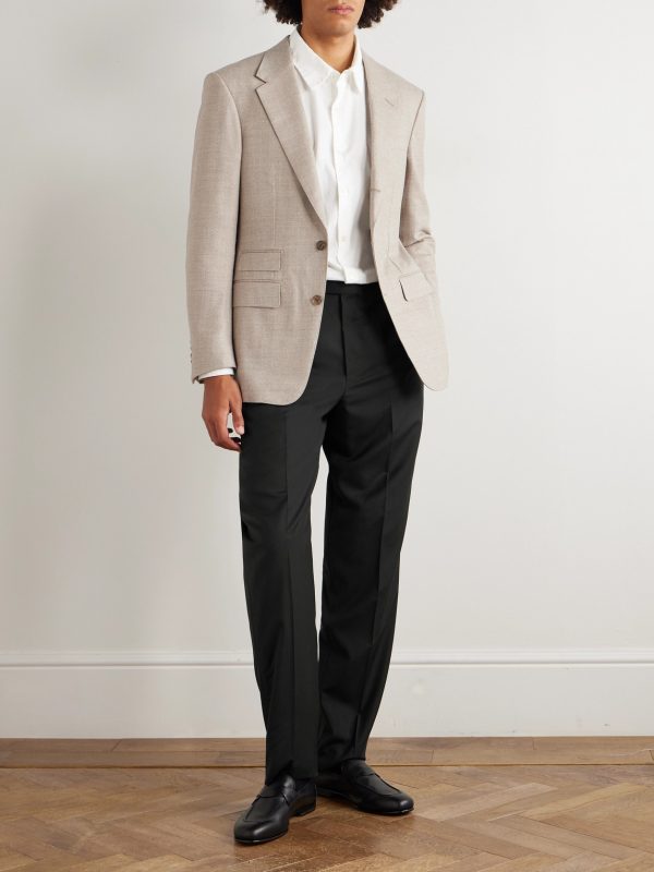 Prince of Wales Check Straight-Leg Wool Trousers - OU Prince of Wales Check Straight-Leg Wool Trousers - OU